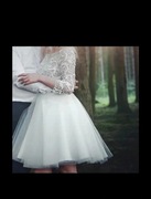 Krótka suknia ślubna szyta na miarę 