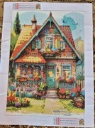 Haft diamentowy - kolorowy dom (gotowy)