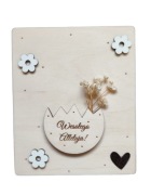 Drewniany magnes, pisanka na pieniądze, Wielkanoc, prezent 