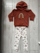 Komplet dziecięcy handmade bluza z kapturem i legginsy / leginsy 98