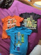 3 koszulki Minecraft 116 i 134