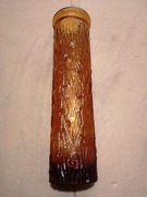 Wazon Pieniek miodowe szkło Ząbkowice PRL, RETRO