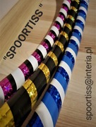 Hula hop CIĘŻKIE 1,2kg HOLOGRAFICZNE Profesjonalne obręcze SPOORTISS 