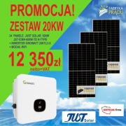 Zestaw 20 kW Panele fotowoltaiczne + Falownik Panel 600W ! Od ręki