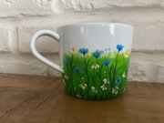 Kubek ręcznie malowany łąka prezent 