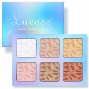 Paletka do makijażu roświetlacze 6 kolorów