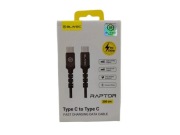 Blavec Raptor pleciony 2m - Typ-C na Typ-C - PD 100W 5A