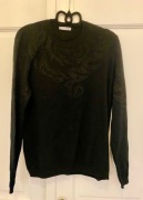 Versace collection lekki czarny sweter rozm M
