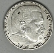 Srebrna moneta 2 marki III Rzesza 1938, D
