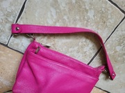 Torebka skóra naturalna mięka fuksja 