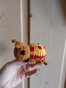 Handmade pluszak włóczka pizza Żuk robak owad