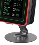 Detektor, monitor jakości powietrza 5w1 + obrotowy stojak szary lub fiolet