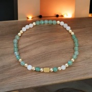 Bransoletka kamienie księżycowe awenturyn hematyt 