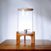 Elegancki szklany dozownik nalewak do napojów alkoholu ok. 8L kranik