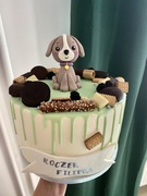 Figurka z masy cukrowej ozdoba tort piesek pies