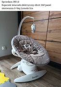 Bujaczek leżaczek elektryczny obrót 360°panel sterowania 0-9kg Lionelo Iris