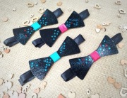 Mucha męska prezent drewniana czarna mieniąca ślub wesele Mvcha Nie Siada 