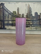 Ręcznie wykonany wazon szklany – różowy, dekoracyjny