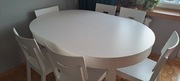 Stół rozkładany biały Vox okrągły owalny