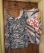 Bluzki damskie wielokolorowe (2PAK)rozm.52+Gratis!!