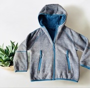 Kurtka polarowa z kapturem bluza sweter 104 dla chłopca na zimę ocieplana