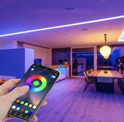 Taśma LED RGB 30m bluetooth+muzyka+pilot+app