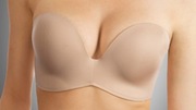 Biustonosz Wonderbra strapless EU 65E UK 30E nowy beżowy 