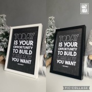 Plakat A4 "Today is your opportunity..."  + ramka