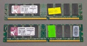 Pamięć DDR 1GB 2x 512MB  Dual Kingston KVR400X64C3A/512