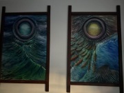 Zestaw dwóch obrazów łapacze snów 