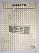 SANYO C-35 instrukcja radiomagnetofonu dwukasetowego