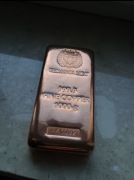 Sztabka miedzi 1kg 1000g MIEDŻ GERMANIA MINT