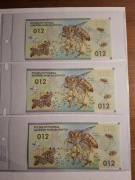 Pszczoła miodna 012 - Polski banknot testowy - 3 szt.
