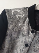 Marynarka nowa żakiet unikat srebrna smoki