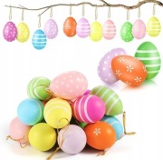 Jajka wielkanocne 24 sztuki – Pastelowe dekoracje na Wielkanoc 6 cm
