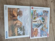 Puzzle Trefl i Clementoni 1000 i 2000 Sahara Paryż nowe duze