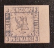 BERGEDORF: 1861/67r. Mi 4 *.