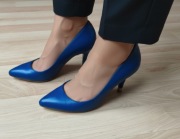 Czółenka Ryłko Estima niebieskie stan BDB