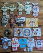etykiety stare od piwa Staropramen, Holsten i inne  - zestaw 18 szt.