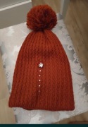 Czapka z pomponem ruda Barbaras r.52-54 , 50% wełny, polska