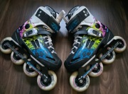 rolki Rollerblade Fusion 38 (24cm) aluminiowe szyny UFS 4x80mm 243mm