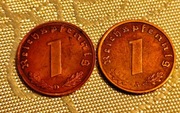 Niemcy -1 fenig 1937 i 1 fenig 1939 komplet  2 szt