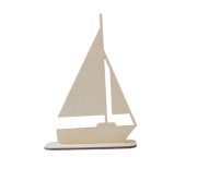 Statek, drewniany, lato, do zdobienia, baza 15 cm,na warsztaty 