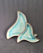 Zestaw dwóch ceramicznych miseczek, dekoracji, vintage