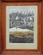 Jan Kaczkowski Strych II akwaforta i akwatinta