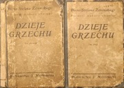 Dzieje grzechu Żeromski T. 1 i 2 1924 r. Wydawnictwo J. Mortkowicza 