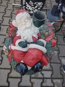 Gipsowy święty Mikołaj podstawa pod choinke 