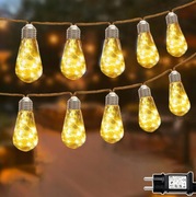 Girlanda ogrodowa LED 20 żarówek na sznurku 6 m – dekoracja