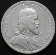 Węgry 5 pengo 1938 - król Święty Stefan - rocznica śmierci - srebro