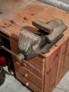 imadło ślusarskie, duże, szczęki 150x150mm, stare